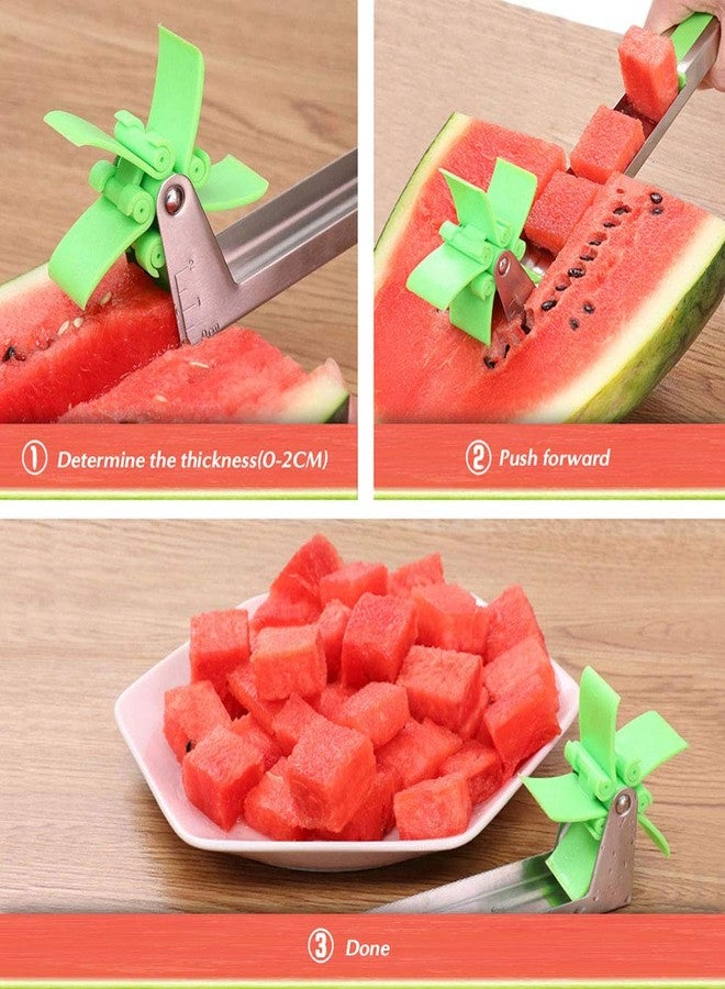 Weetiee Stainless Steel Watermelon Cutter, Silver - Image 3